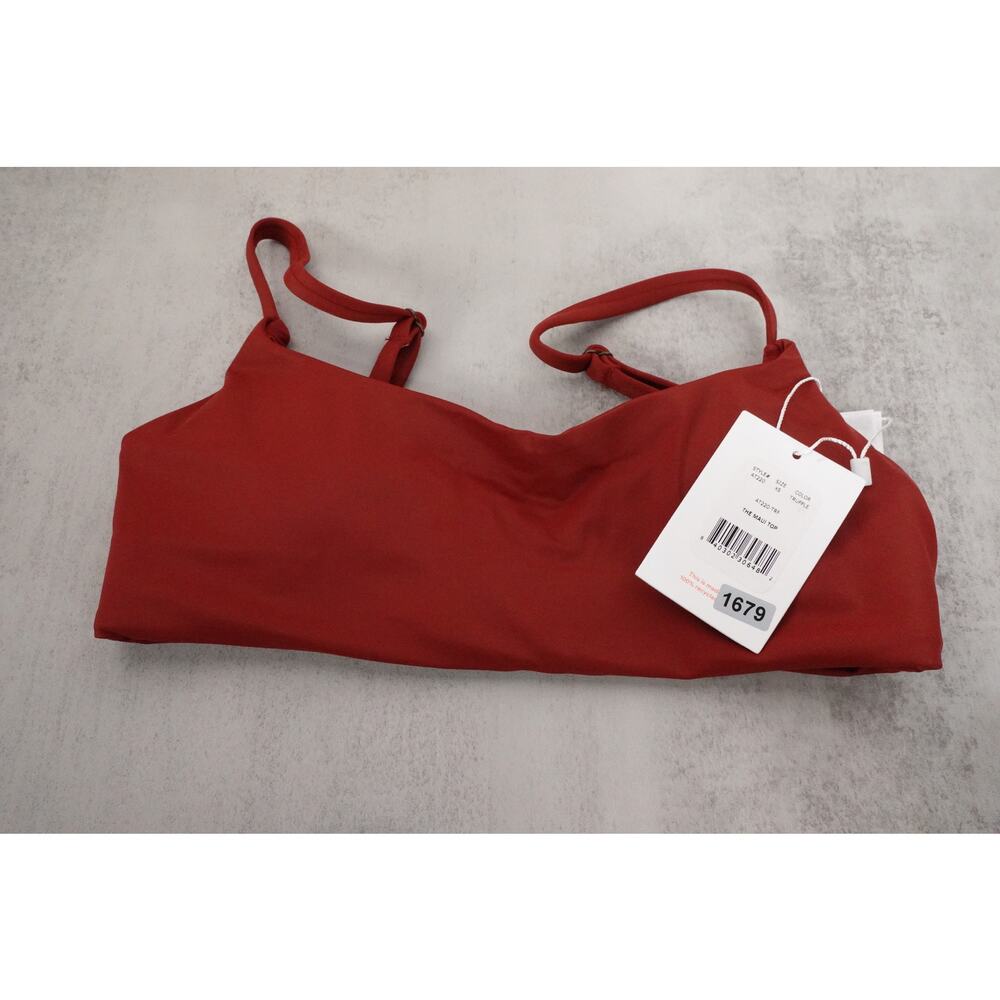 New Women’s Andie Swim Maui Swimsuit Bikini Top Truffle Red AT220 XS 1679-15